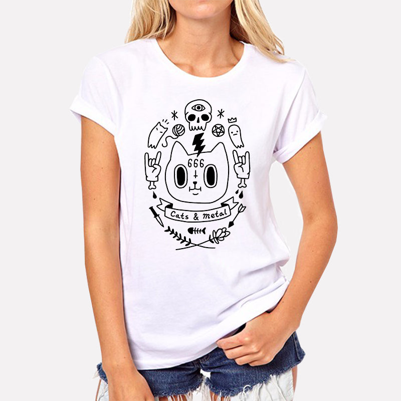 Super cute little Cats And Metal t shirt