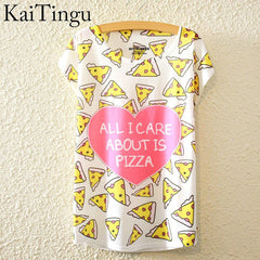Harajuku Animal Cat Print Shirt O-Neck Short Sleeve T Shirt