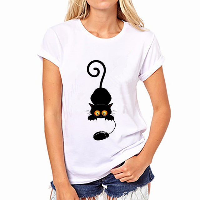 Cotton Printing Originality O-Neck Short Sleeve T-shirt Tops Shirt