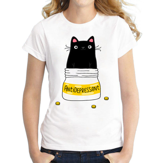 Summer doodle coffee cat Shirts