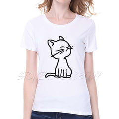 cat print t-shirt