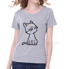 cat print t-shirt