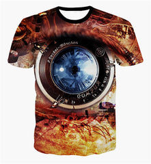 3d Cat Eating Tacos Pizza Shirts Galaxy Space Tee Tops