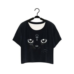Black Cat Shining Eyes T-shirts