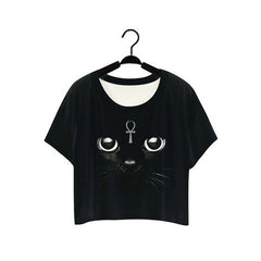 Black Cat Shining Eyes T-shirts