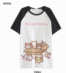 Japan Anime Neko Atsume Casual Cat T Shirt