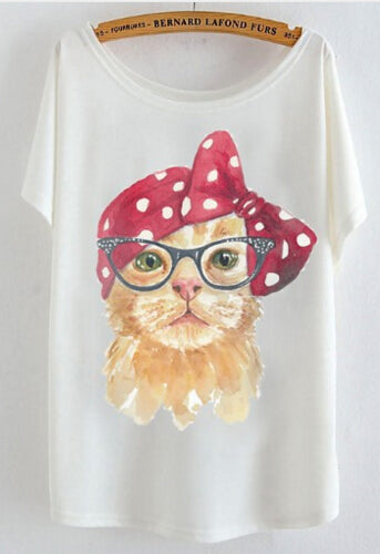 Newest batwing Cat sleeve t shirt