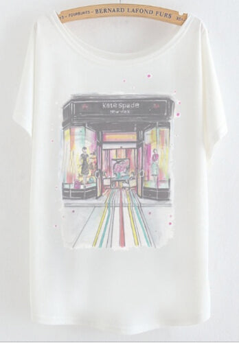 Newest batwing Cat sleeve t shirt