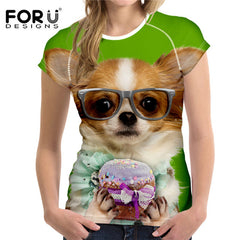 3D English Bulldog cat Prints Summer T-shirt