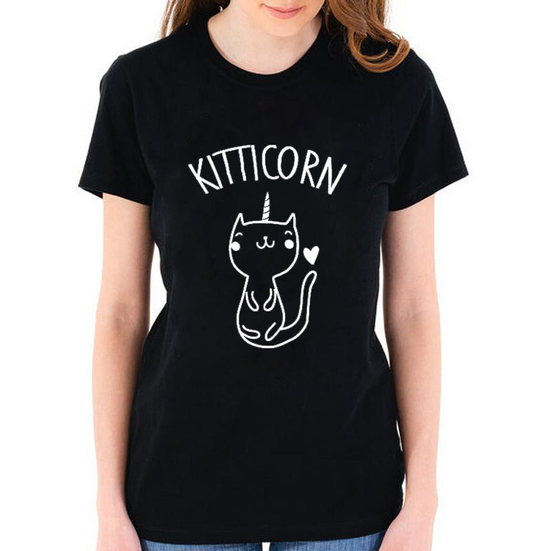 Cute Cat T-Shirt Kitticorn Kitty Kitten T Shirt