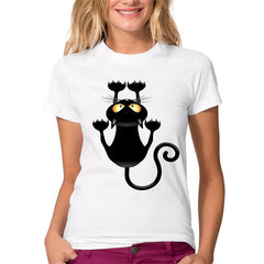 Summer Naughty Black Cat 3D Tshirt