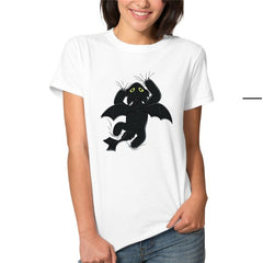 Summer Naughty Black Cat 3D Tshirt