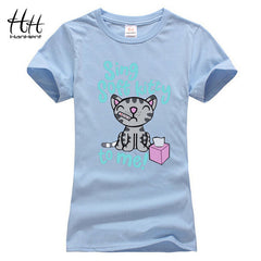 HanHent fashion cute cat soft kitty lover T-shirt