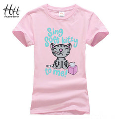 HanHent fashion cute cat soft kitty lover T-shirt