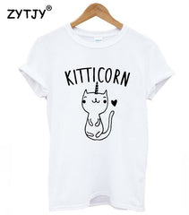 KITTICORN KITTEN UNICORN KITTY cat Print Women tshirt