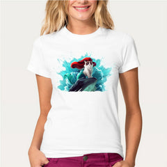Hopuptee brand+I'm happy unicorn cat print T Shirt