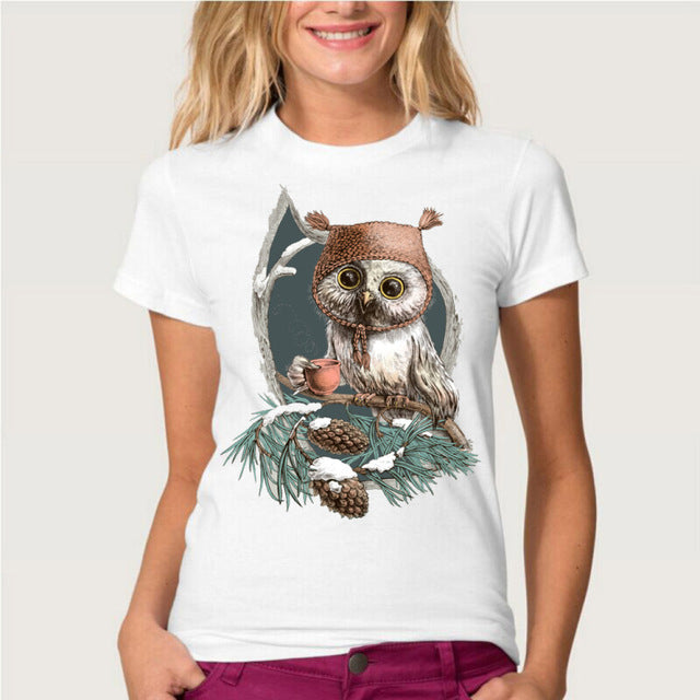 Hopuptee brand+I'm happy unicorn cat print T Shirt