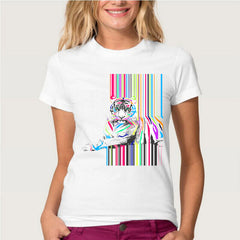 Hopuptee brand+I'm happy unicorn cat print T Shirt