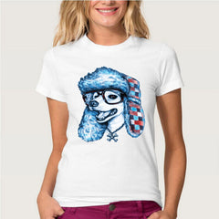 Hopuptee brand+I'm happy unicorn cat print T Shirt