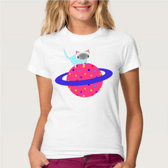 Hopuptee brand+I'm happy unicorn cat print T Shirt