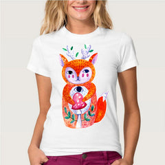 Hopuptee brand+I'm happy unicorn cat print T Shirt