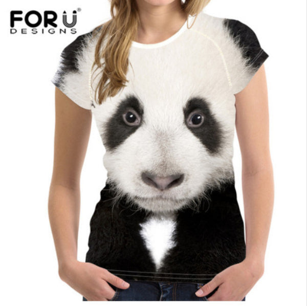 Cute 3D Animal Denim Cat T Shirt for Women