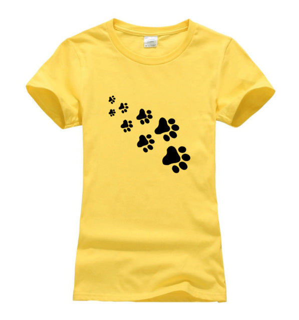 Cat Paws Print T Shirt