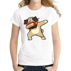 Dabbing Unicorn Cat Women T Shirt