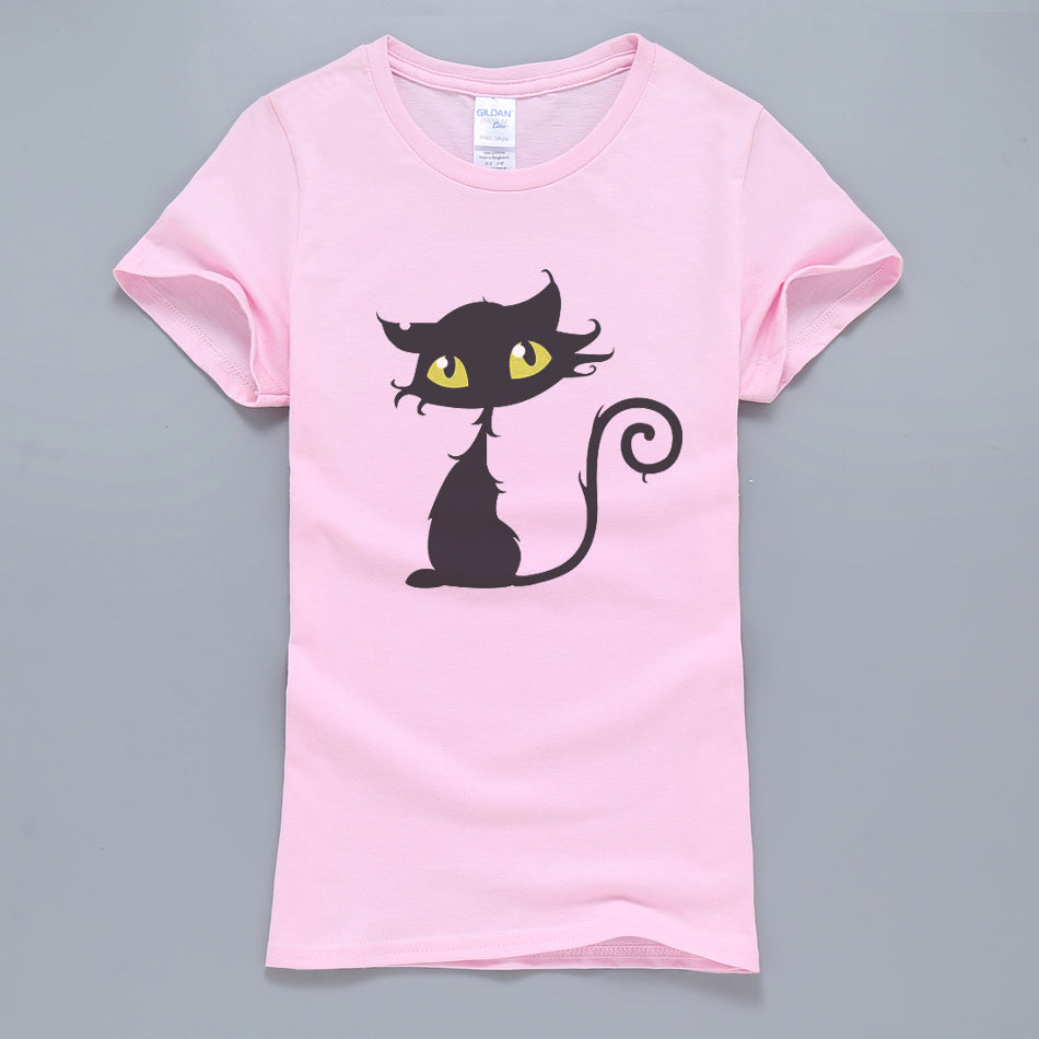Kawaii Cat Printed T-Shirt