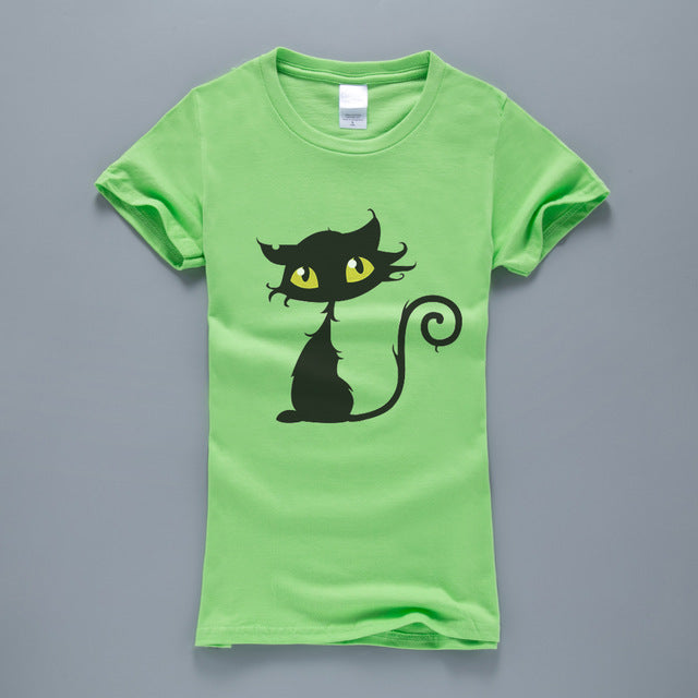 Kawaii Cat Printed T-Shirt
