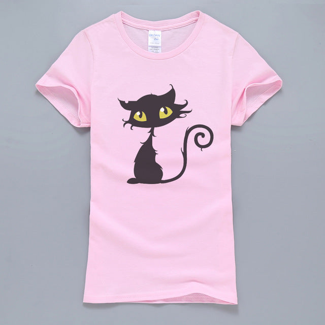 Kawaii Cat Printed T-Shirt