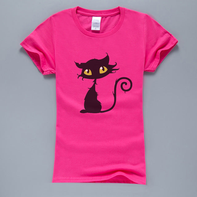 Kawaii Cat Printed T-Shirt