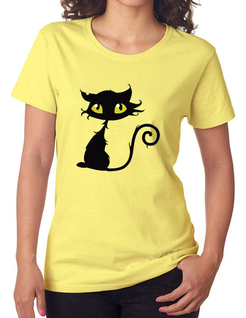 Kawaii Cat Printed T-Shirt