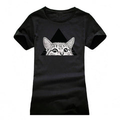 cat printed girl t-shirts