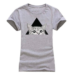 cat printed girl t-shirts