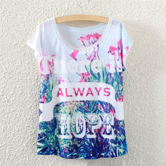 Summer Cotton Cat Print T-Shirt