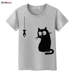 Black cat pink love t-shirt