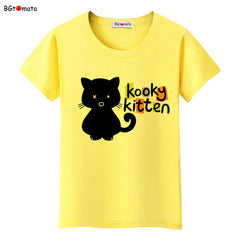 Black cat pink love t-shirt