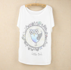 Cat kiss Fish print Top Tees