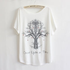 Cat kiss Fish print Top Tees