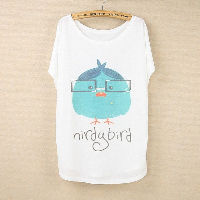 Cat kiss Fish print Top Tees