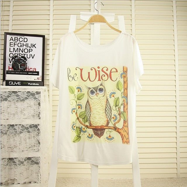 Cat kiss Fish print Top Tees