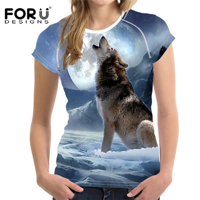 3D Black Cat Female T-shirts for Women