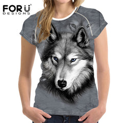3D Black Cat Female T-shirts for Women