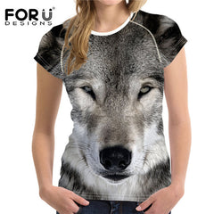 3D Black Cat Female T-shirts for Women