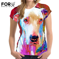 3D Black Cat Female T-shirts for Women