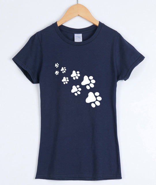 Cat Paws Printed casual female T-shirt