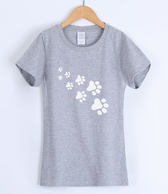Cat Paws Printed casual female T-shirt