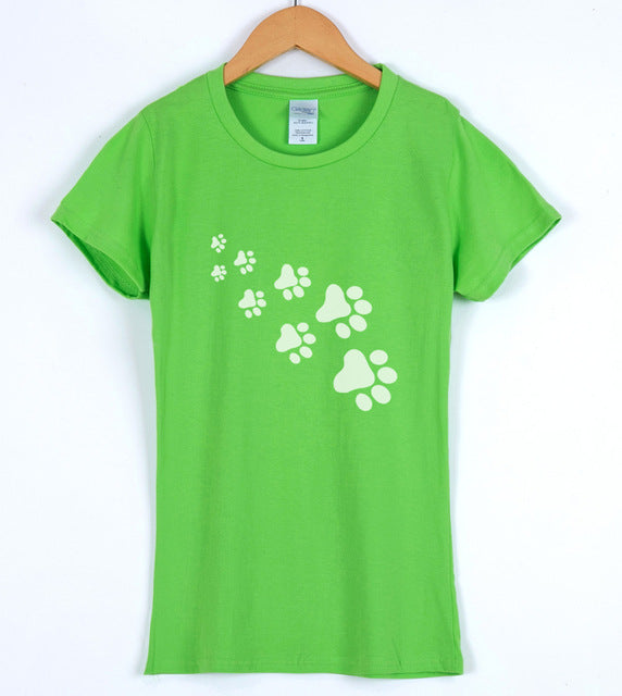 Cat Paws Printed casual female T-shirt