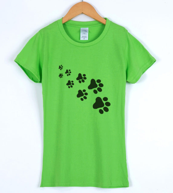Cat Paws Printed casual female T-shirt